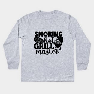 smoking hot grill master Kids Long Sleeve T-Shirt